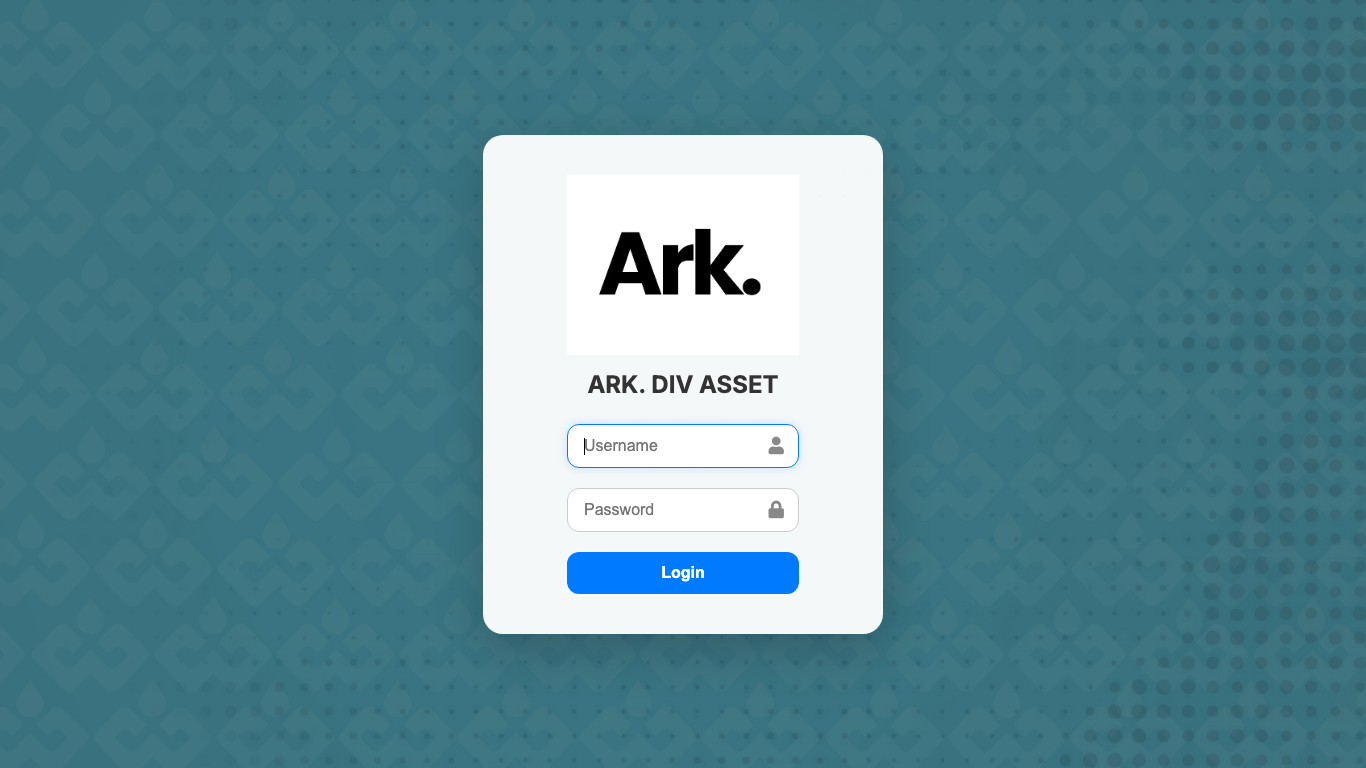 Tampilan terbaru aplikasi aset Arkdata